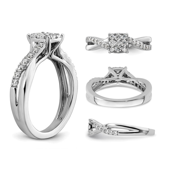 1/2 Carat (ctw SI1-SI2, G-H-I) Lab-Grown Diamond Engagement Ring in 14K White Gold (SIZE 7) Image 3