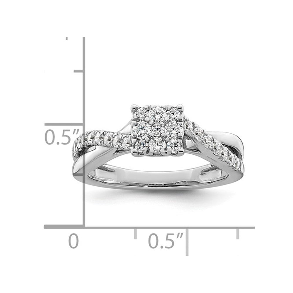 1/2 Carat (ctw SI1-SI2, G-H-I) Lab-Grown Diamond Engagement Ring in 14K White Gold (SIZE 7) Image 4