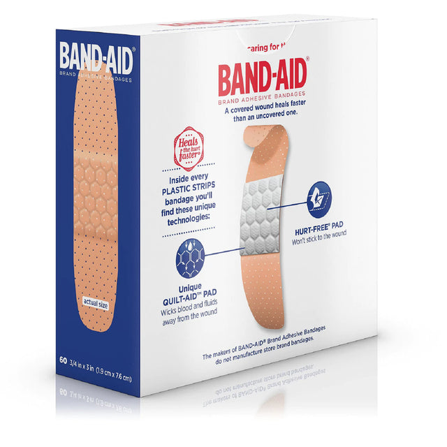 Johnson and Johnson Band-Aid- Plastic Strips (60 In 1 Pack) Image 3
