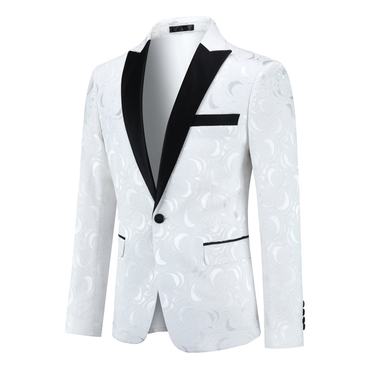 Men Blazer Slim Fit Jacket Business Causal Wedding Groom Men Outerwear Autumn Solid Color Single Button Male Suit Image 2