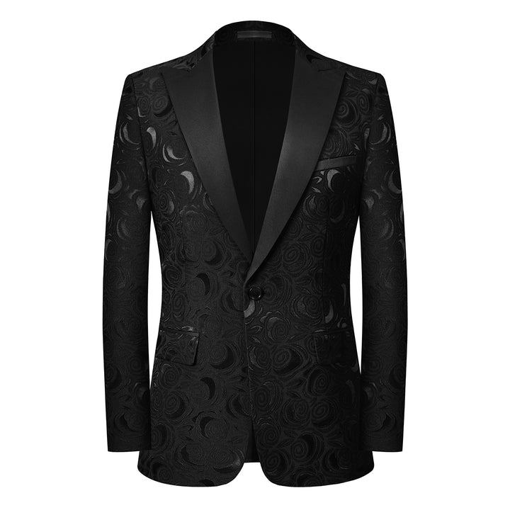 Men Blazer Slim Fit Jacket Business Causal Wedding Groom Men Outerwear Autumn Solid Color Single Button Male Suit Image 1