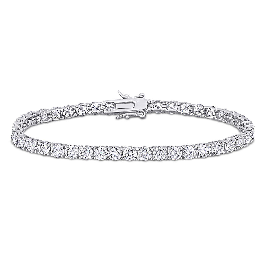 9.49 Carat (ctw) Lab-Created Moissanite Tennis Bracelet in Sterling Silver Image 1