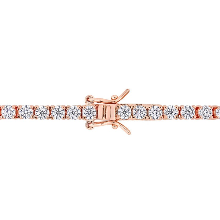5.10 Carat (ctw) Lab-Created Moissanite Tennis Bracelet in Rose Plated Sterling Silver Image 3