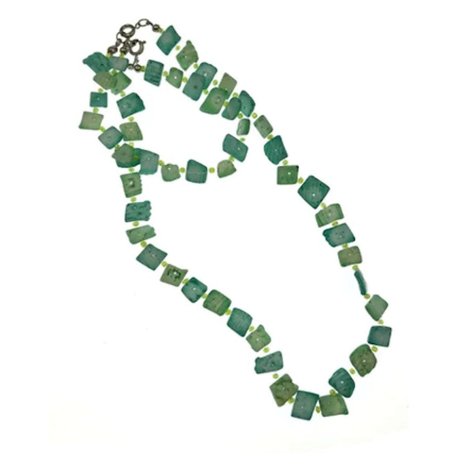 Green and Turquoise Real Sea Shell Beautiful Necklace Choker And Bracelet Set JL749 Image 1