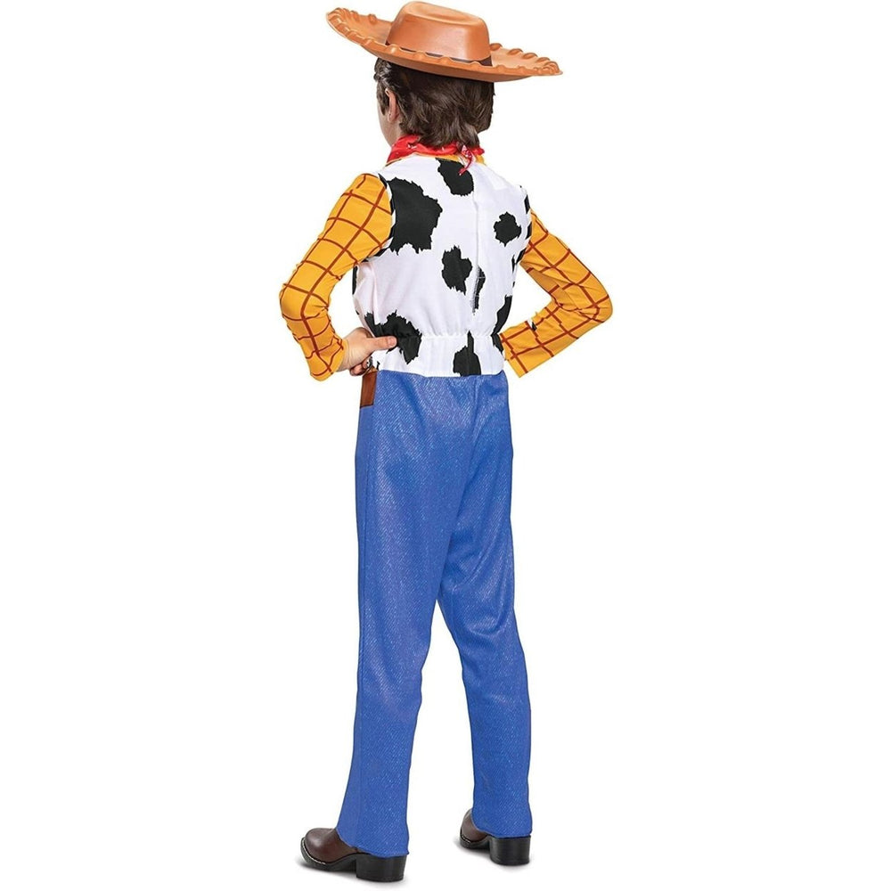 Disguise Toy Story Woody Costume Boys Size L 10-12 Cowboy Hat Badge Image 2