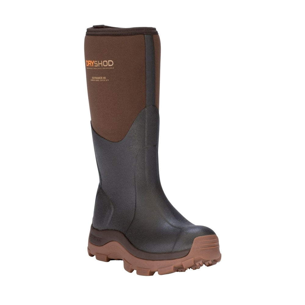 Dryshod Womens Haymaker Pull On Farm Boot Brown/Peanut - HAY-WH-BR (size 6) 6 BROWN/PEANUT Image 2