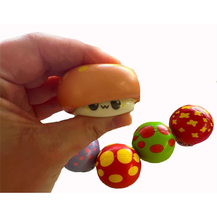 12 Piece Pack 2" Squishy Mushroom Assortment Squeeze Stress Toy TY550 party favor Image 3