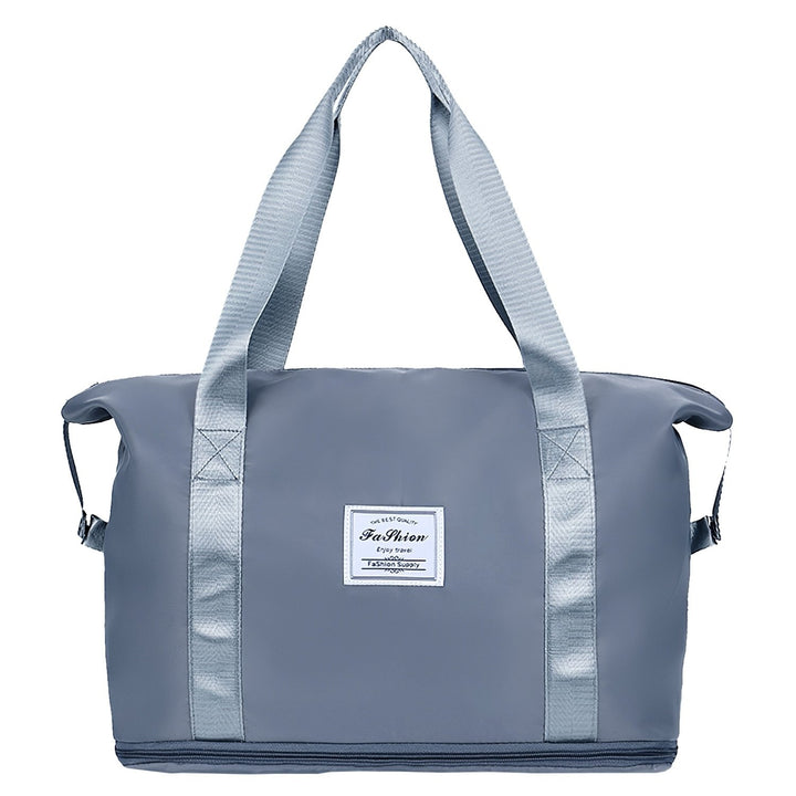 9.2Gal Shoulder Travel Duffle Bag Folding Carry On Overnight Weekender Bag Image 1
