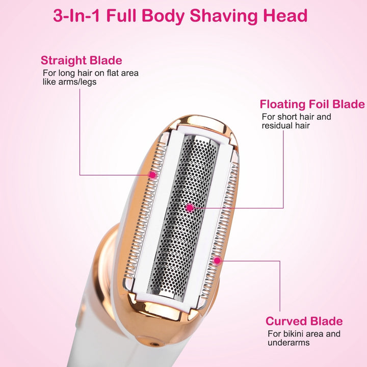 4 In 1 Women Electric Hair Shaver USB Rechargeable Hair Remover Image 3