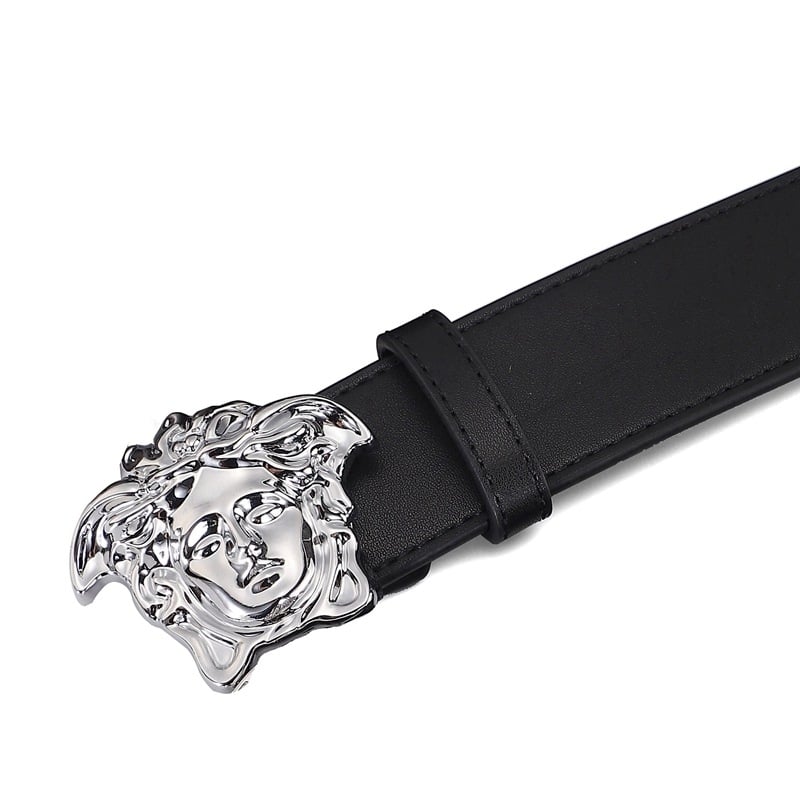 Hairdresser Fashion Smooth Buckle Medusa Leather Belt Image 1