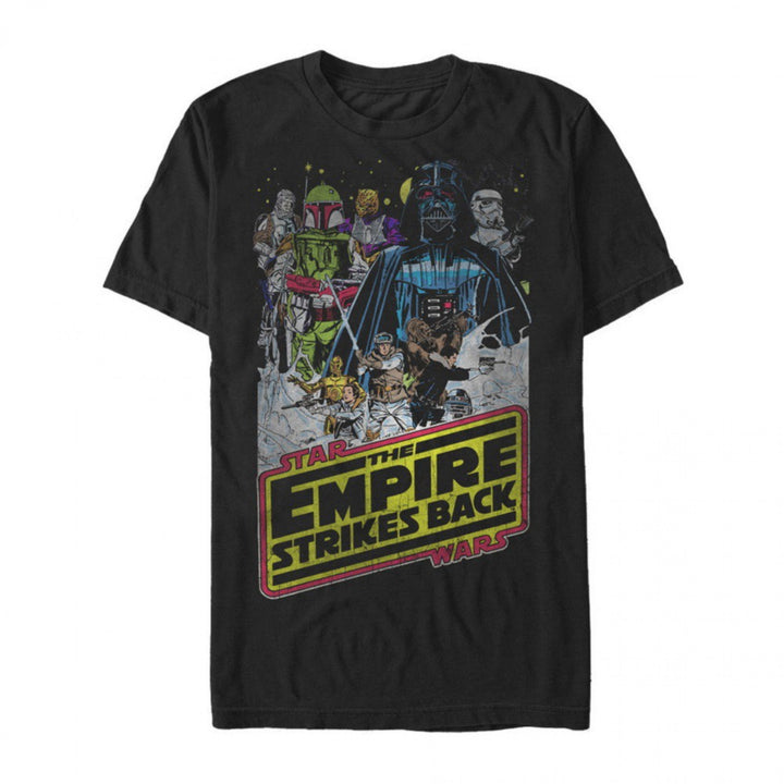 Star Wars Empire Cast and Logo Black T-Shirt Image 1