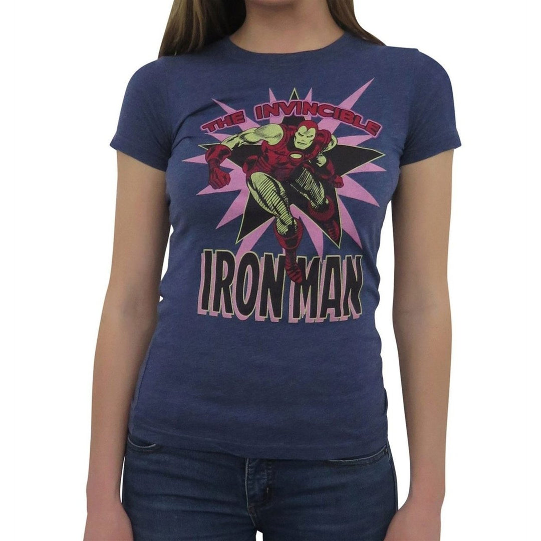 Iron Man Invincible Burst Womens T-Shirt Image 1