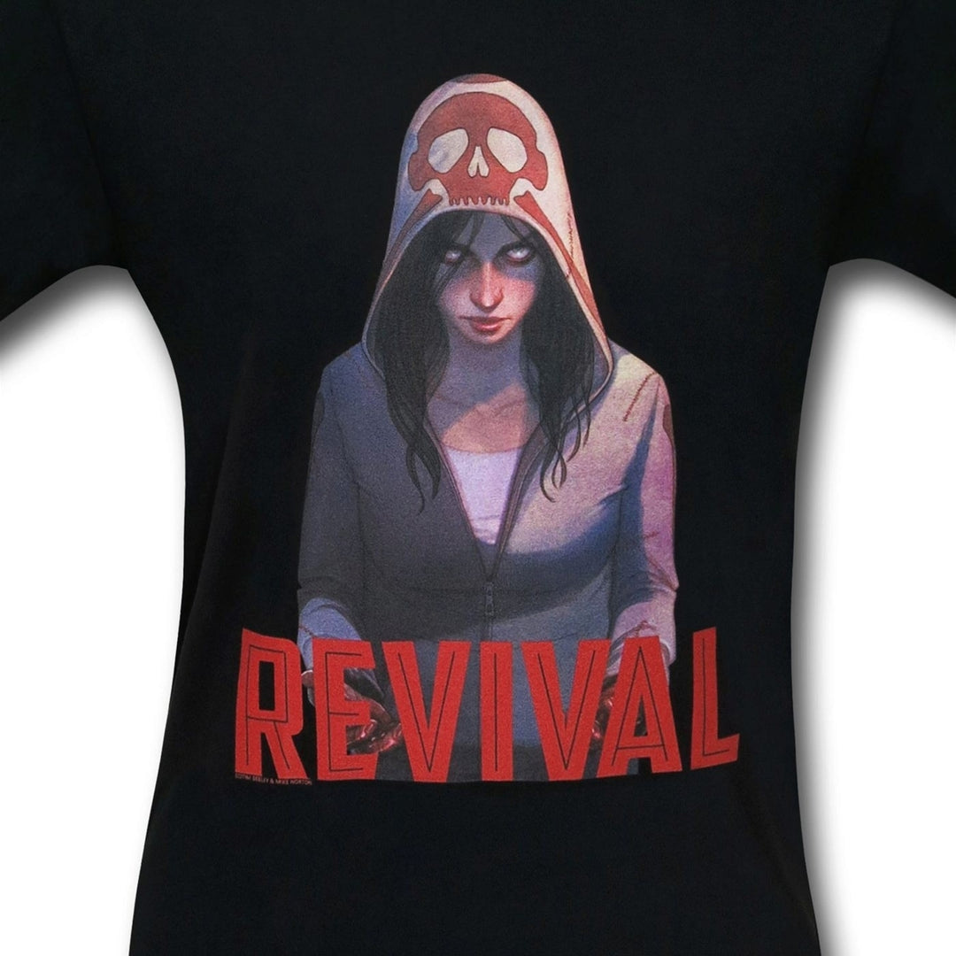 Revival Em on Black T-Shirt Image 2