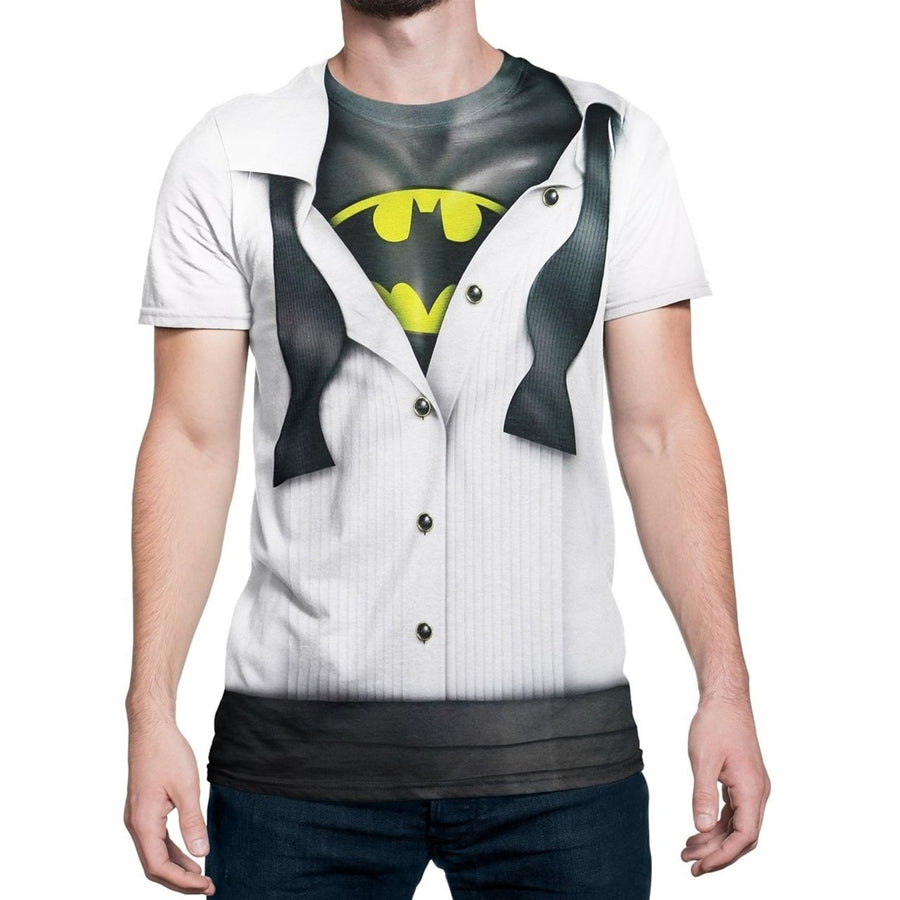 Batman Tuxedo Costume Reveal Sublimated T-Shirt Image 1