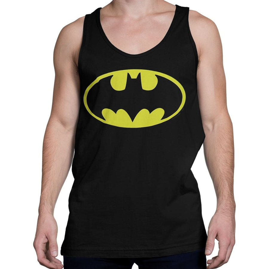 Batman Symbol Black Mens Tank Top Image 1