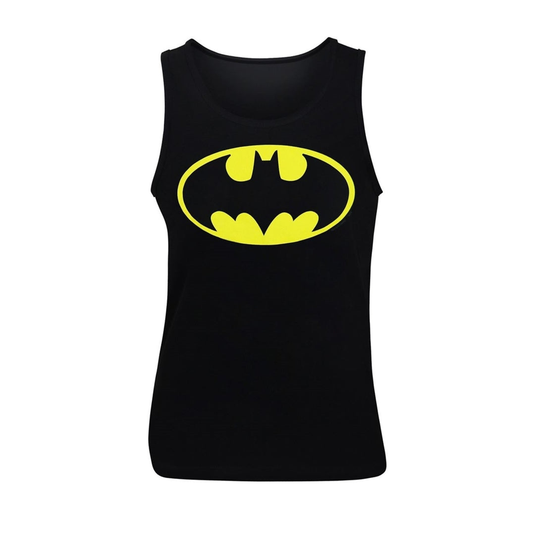 Batman Symbol Black Mens Tank Top Image 3