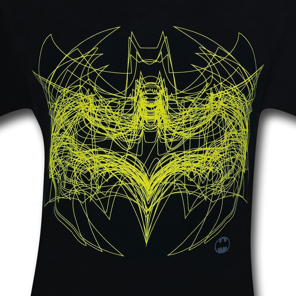 Batman Symbol Outline Overlay T-Shirt Image 2