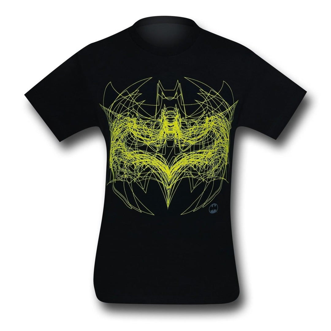 Batman Symbol Outline Overlay T-Shirt Image 3