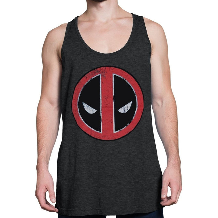 Deadpool Distressed Symbol Tank Top Image 1