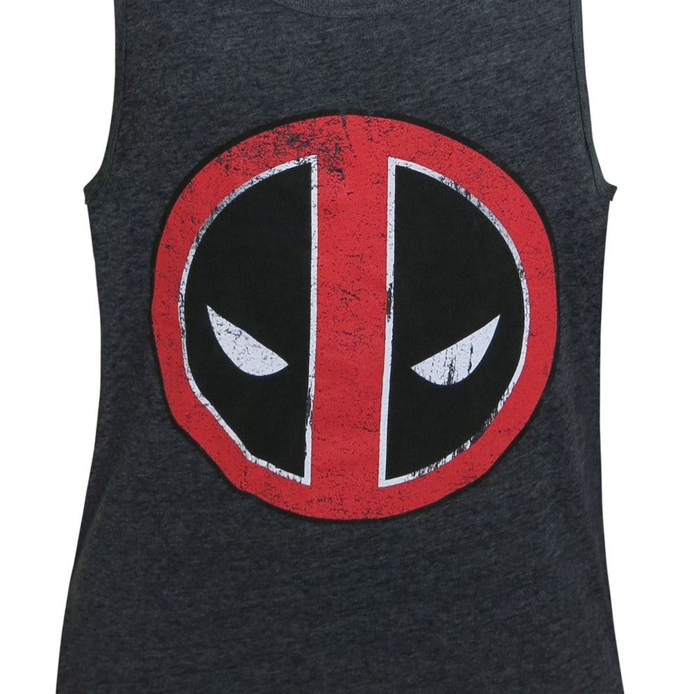 Deadpool Distressed Symbol Tank Top Image 2