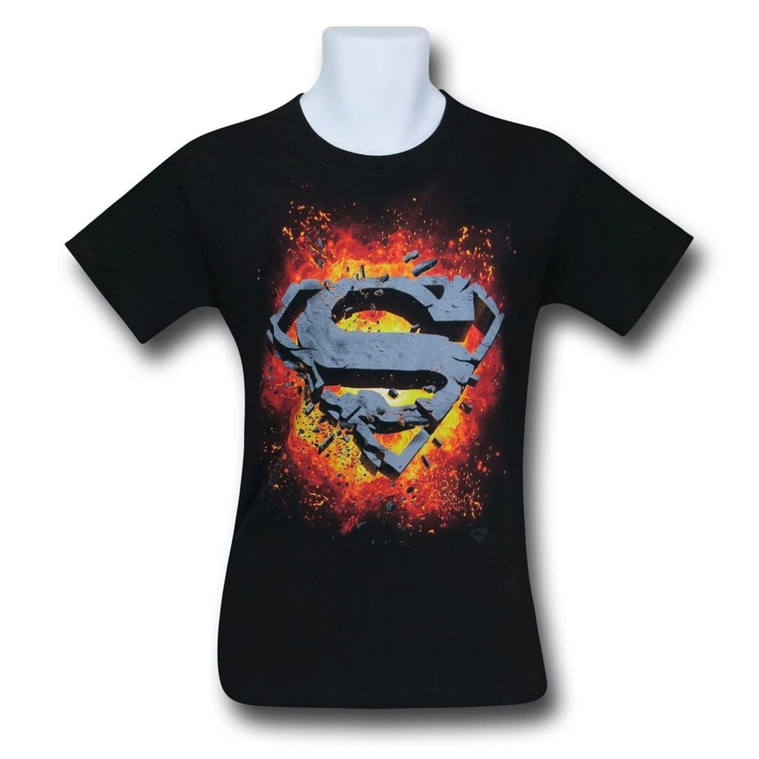 Superman Exploding Symbol T-Shirt Image 1