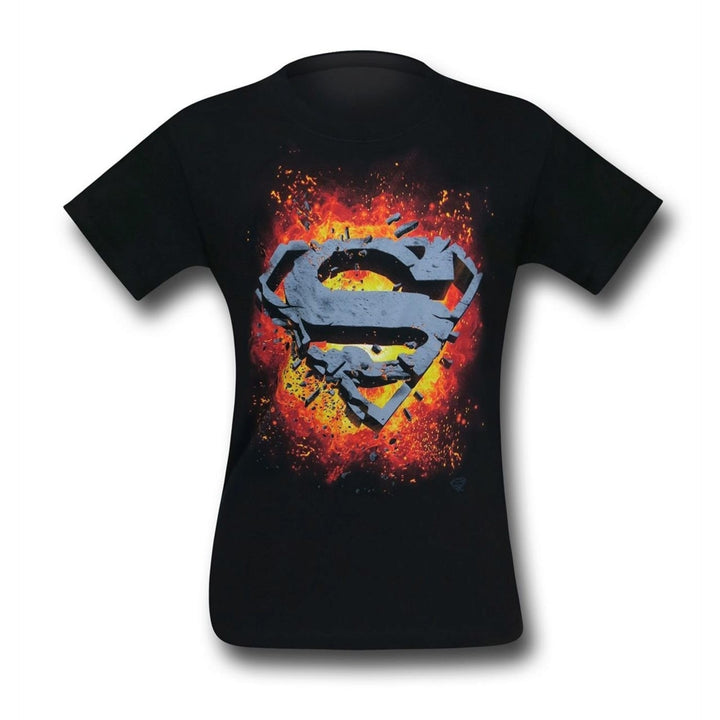 Superman Exploding Symbol T-Shirt Image 3