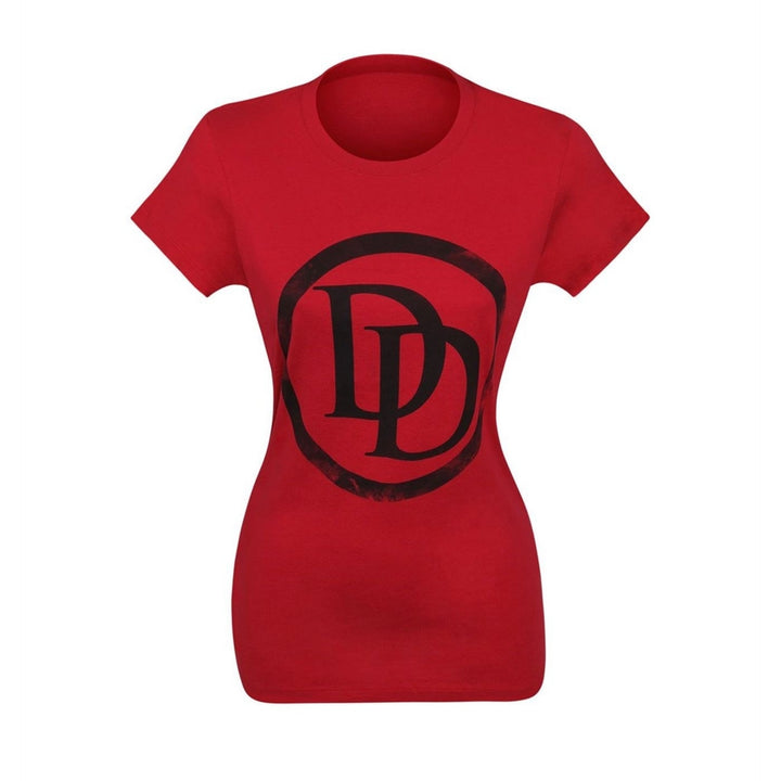 Daredevil Symbol Red Womens T-Shirt Image 3