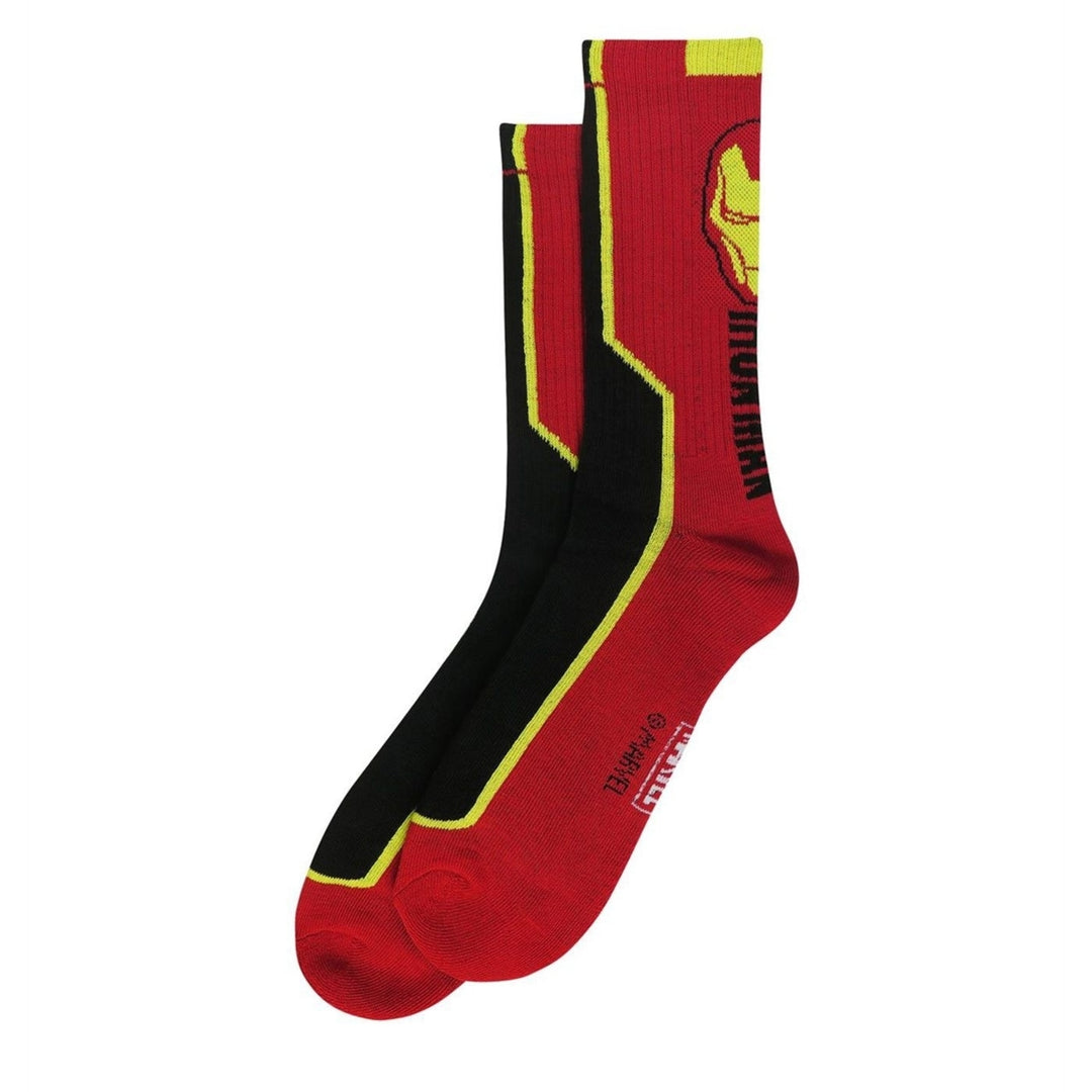 Iron Man Two-Tone Athletic Crew Socks Image 3