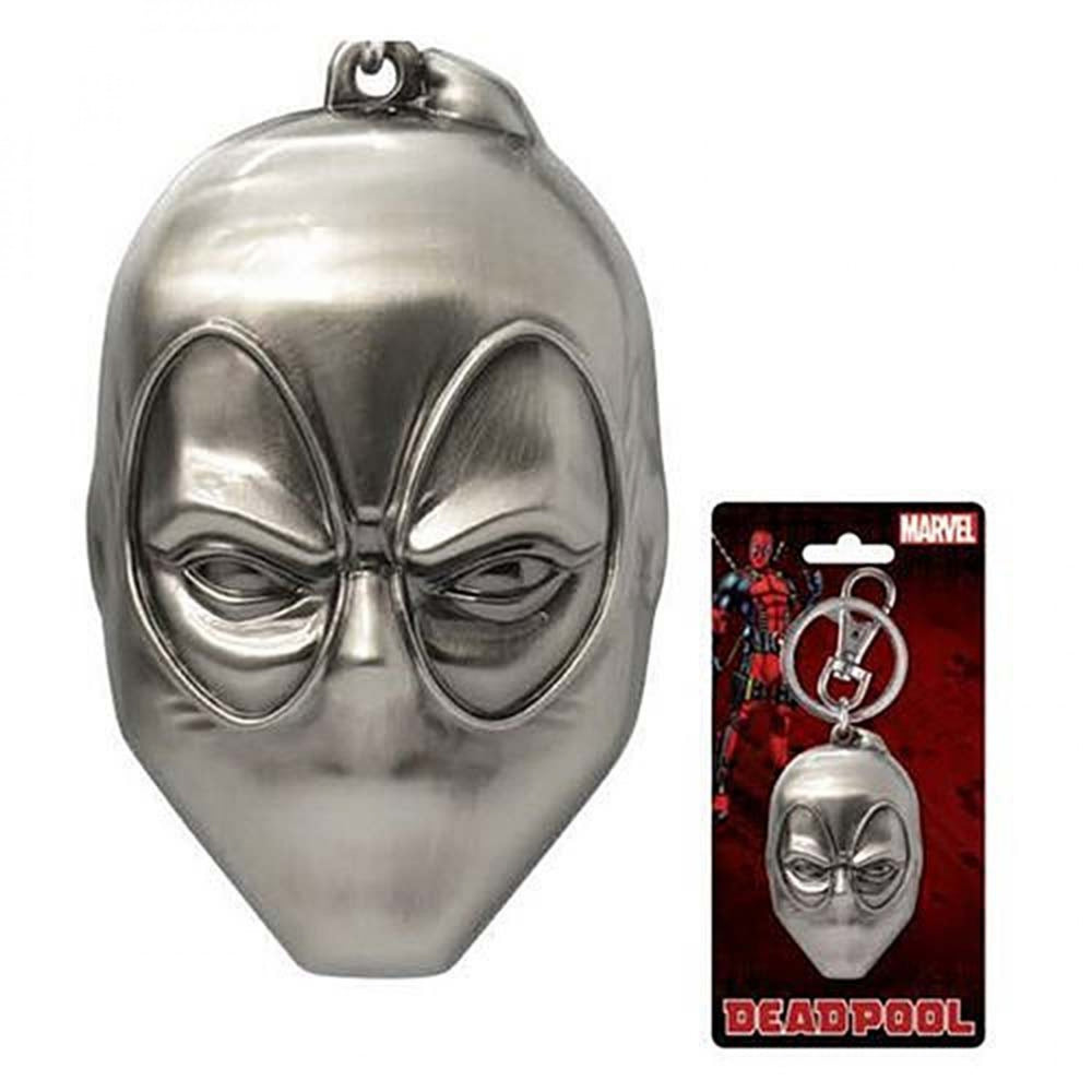 Deadpool Mask Pewter Keychain Image 2