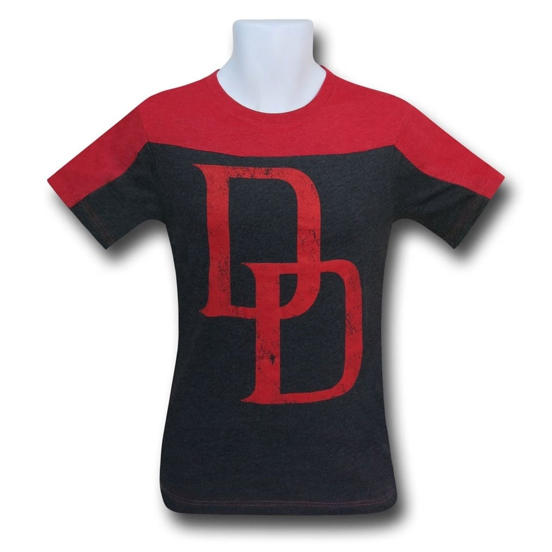 Daredevil Symbol Two-Tone Mens T-Shirt Image 1