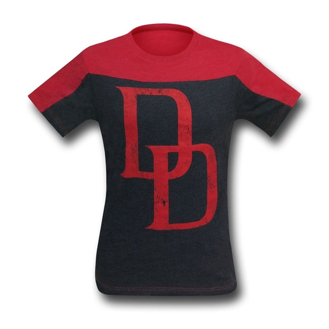 Daredevil Symbol Two-Tone Mens T-Shirt Image 4