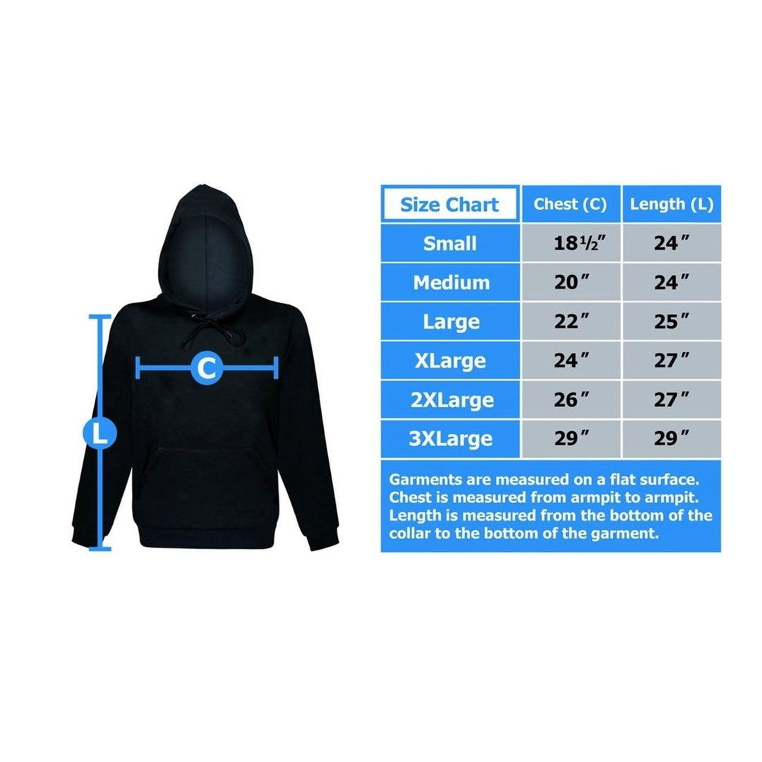 X-Men Distressed Symbol Mens Hoodie Image 3