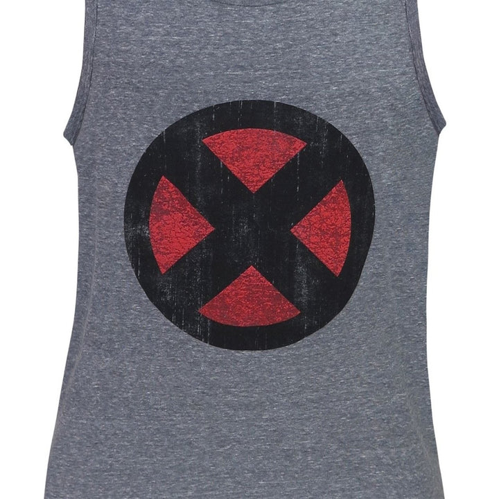 X-Men Distressed Symbol Mens Tank Top Image 2