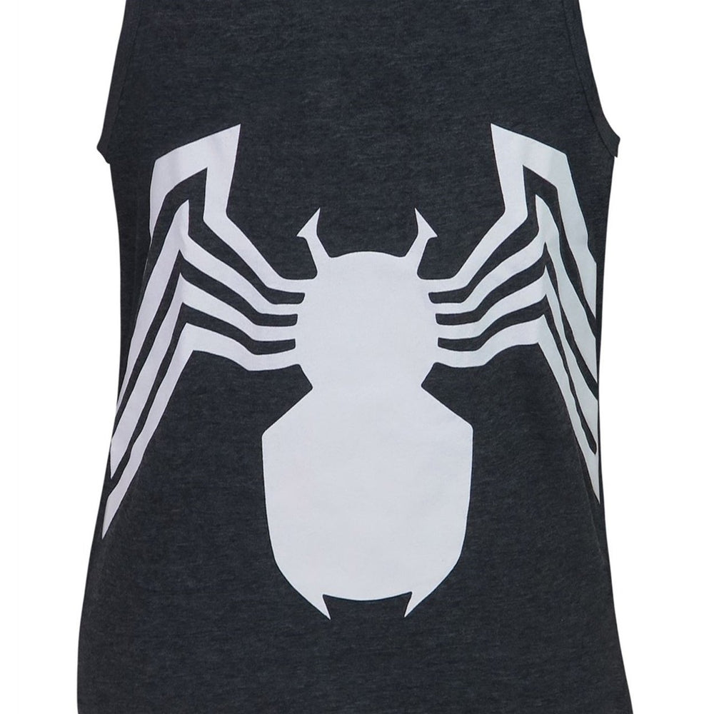 Venom Symbol Heather Charcoal Tank Top Image 2