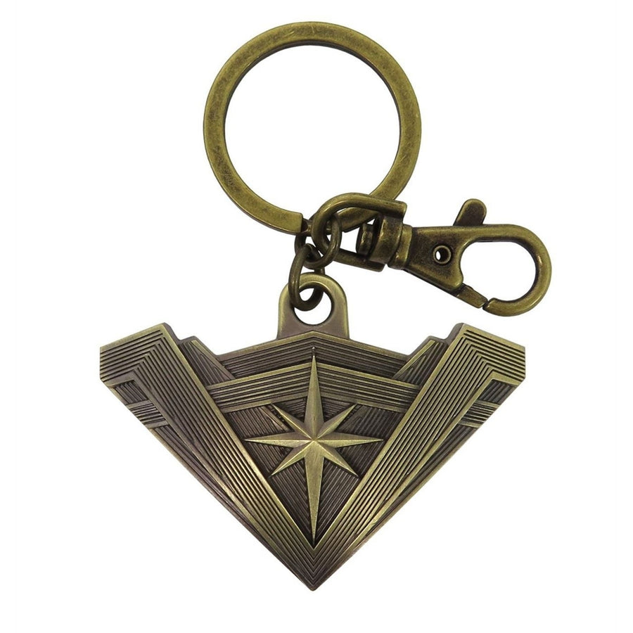 Wonder Woman Movie Tiara Symbol Pewter Keychain Image 1