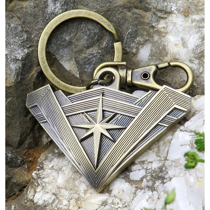 Wonder Woman Movie Tiara Symbol Pewter Keychain Image 3