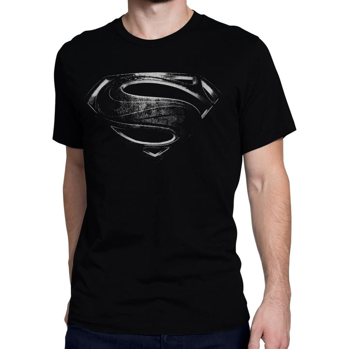 Superman Silver Movie Symbol T-Shirt Image 2