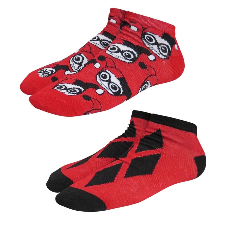 Harley Quinn Kawaii Womens Low-Cut Sock 2 Pack Image 1