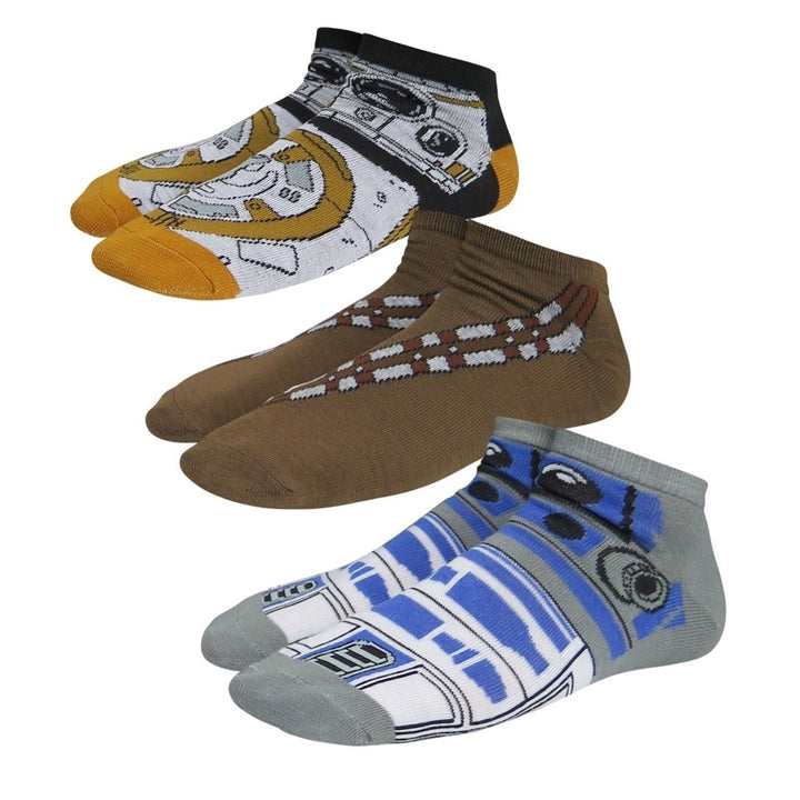 Star Wars Now and Then Womens Low-Cut Sock 3 Pack Image 1