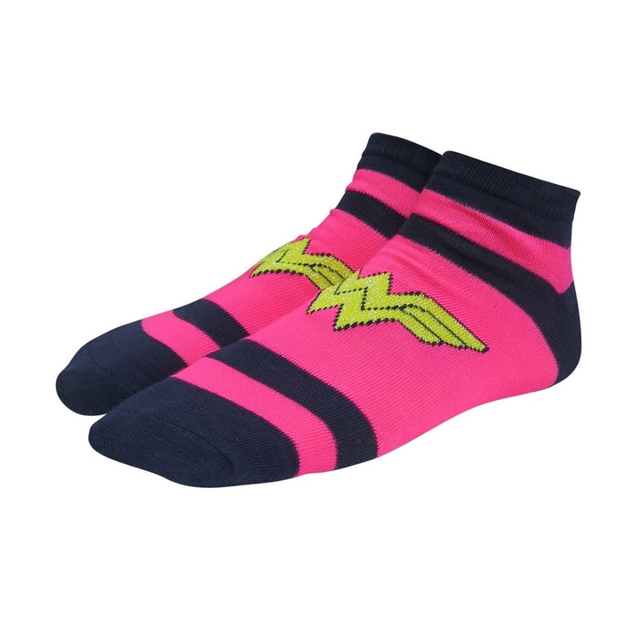 DC Trinity Womens Striped Low-Cut Sock 3 Pack Image 2