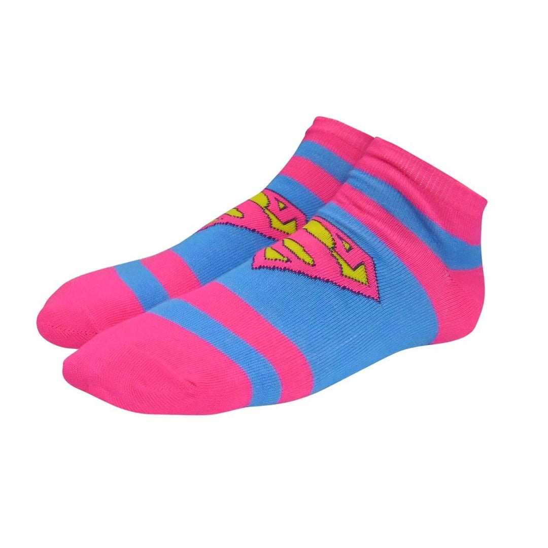 DC Trinity Womens Striped Low-Cut Sock 3 Pack Image 4