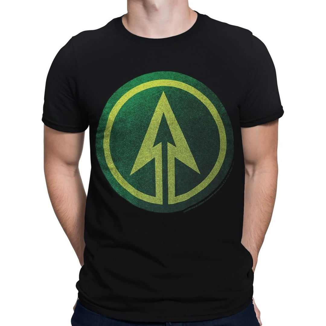 Green Arrow Symbol Mens T-Shirt Image 1