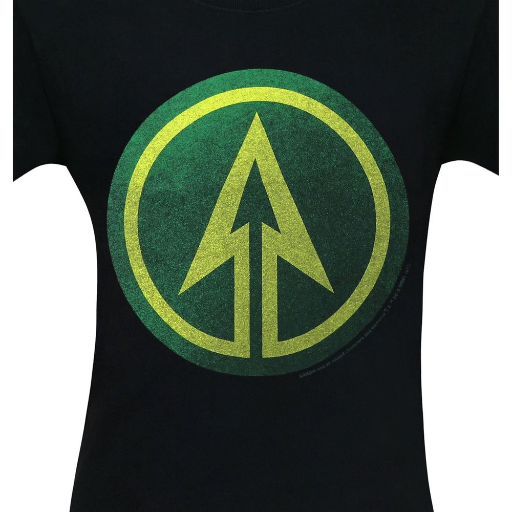 Green Arrow Symbol Mens T-Shirt Image 2