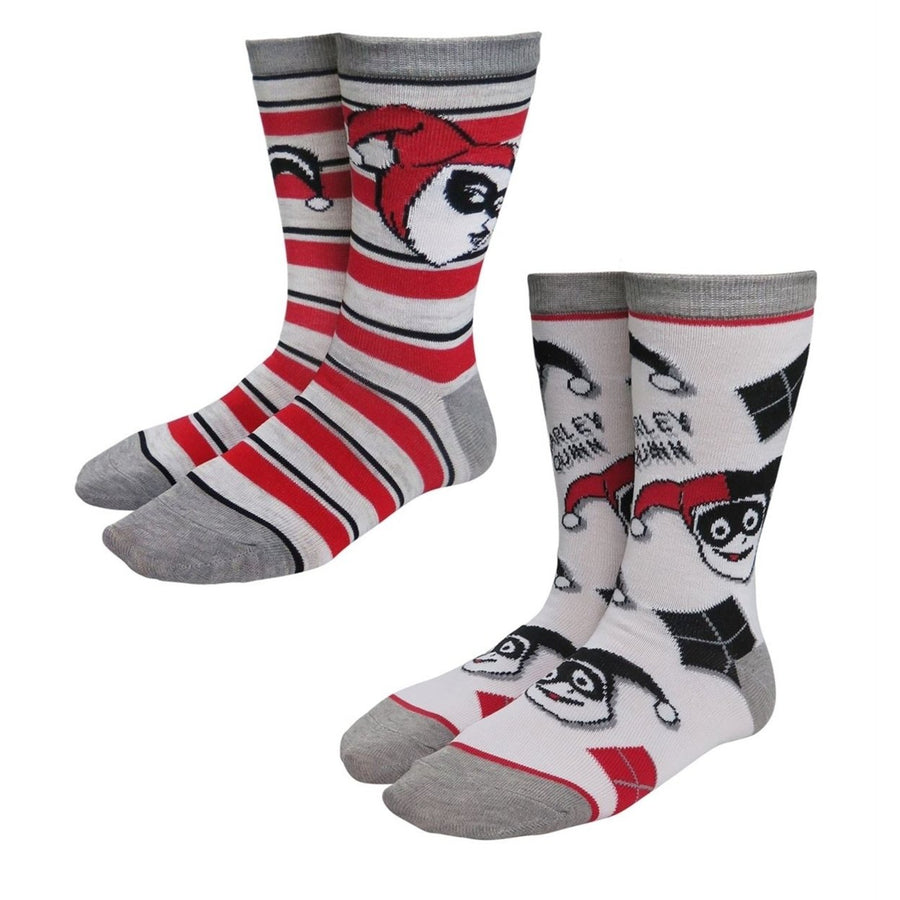 Harley Quinn Stripes and Diamonds Womens Socks Image 1