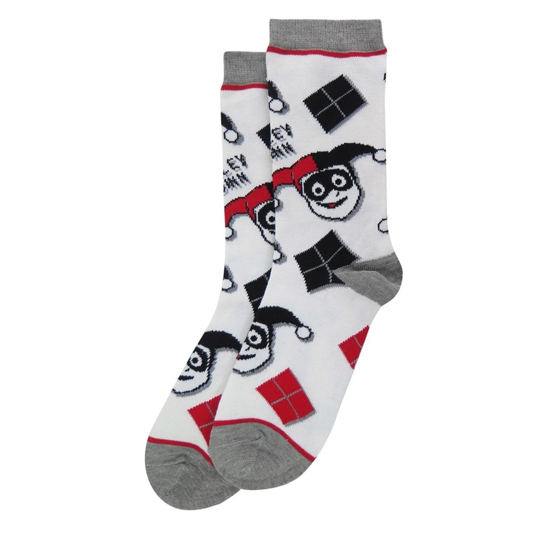 Harley Quinn Stripes and Diamonds Womens Socks Image 4
