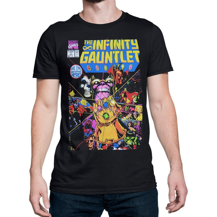 The Infinity Gauntlet 1 Comic Cover Mens T-Shirt Image 2