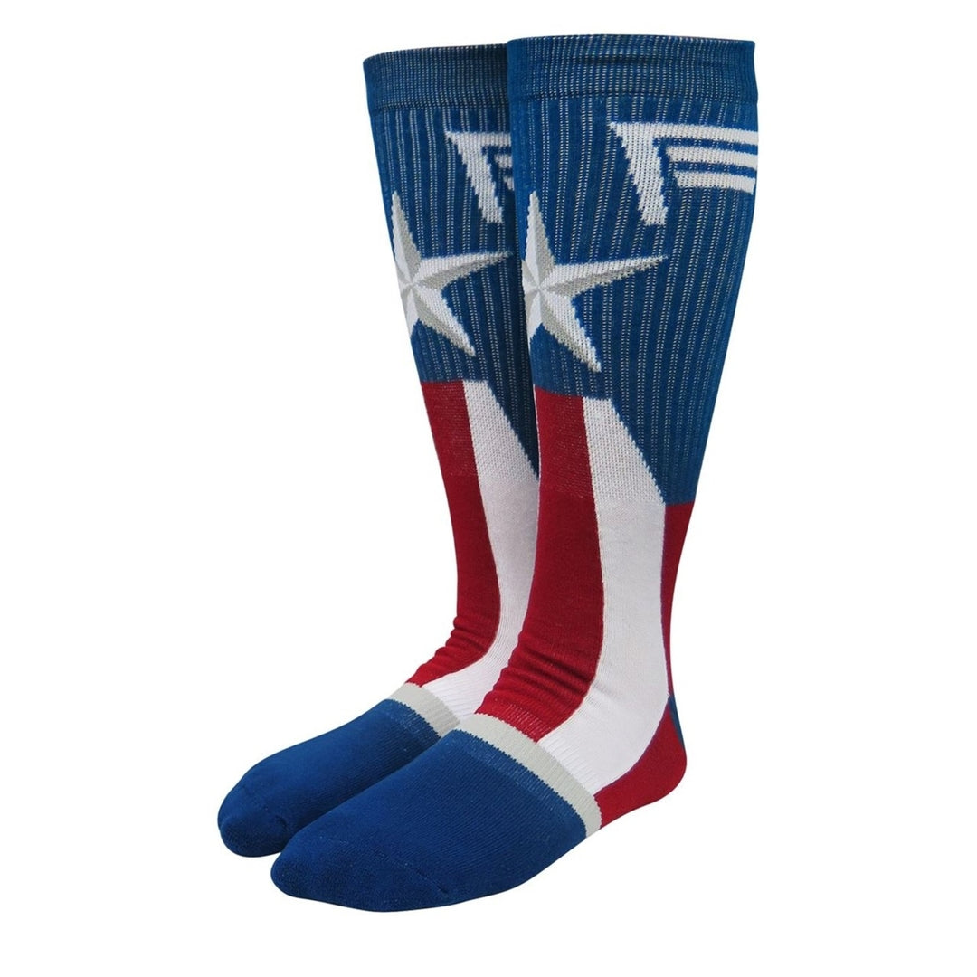 Captain America Suit-Up Crew Socks Image 2