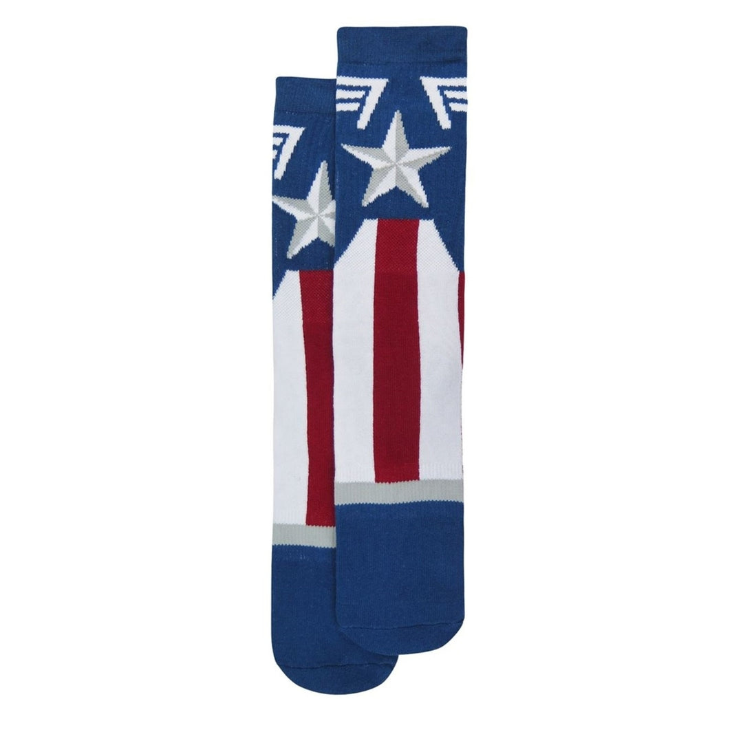 Captain America Suit-Up Crew Socks Image 3