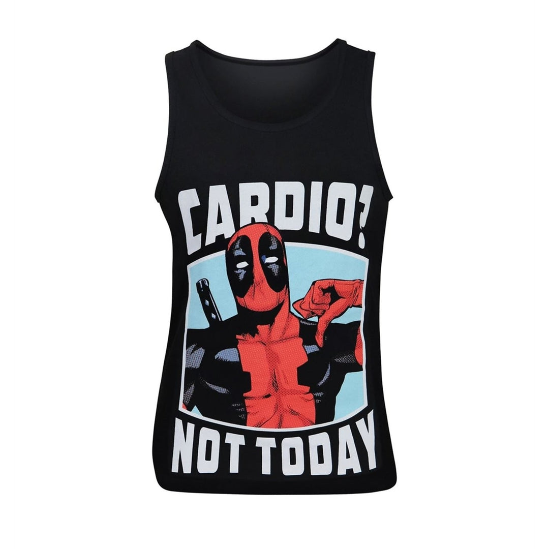 Deadpool Cardio? Not Today Mens Tank Top Image 1