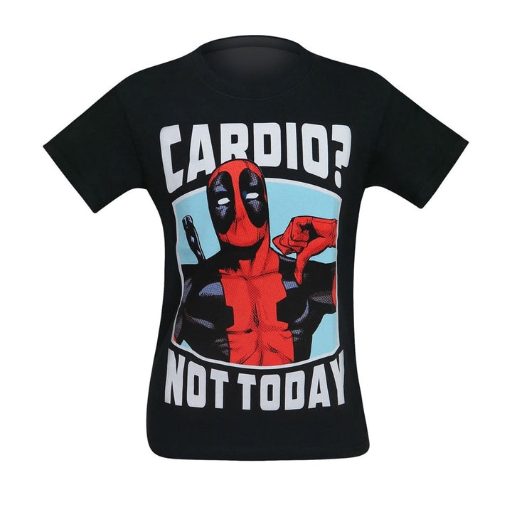 Deadpool Cardio? Not Today Mens T-Shirt Image 3